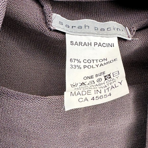 Sarah Pacini Mauve Cowl Neck Sleeveless Knit Vest - Picture 2 of 5